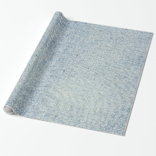 Papier Cadeau Texture bleu-clair de jeans de denim