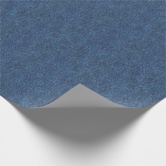 Papier Cadeau Texture bleu-foncé de denim (Coin)