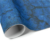 Papier Cadeau Texture bleu foncé Rustique Vintage Grunge (Coin rond)