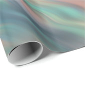 Papier Cadeau Texture bleue Iris Wavy (Coin rond)