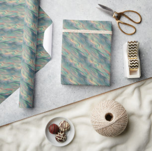 Papier Cadeau Texture bleue Iris Wavy