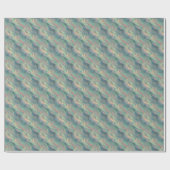 Papier Cadeau Texture bleue Iris Wavy (Plat)