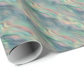 Papier Cadeau Texture bleue Iris Wavy (Coin rond)