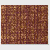 Papier Cadeau Texture Brown de Knit de chandail de rouille (Plat)