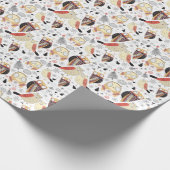 Papier Cadeau Texture chouette drôle (Coin)