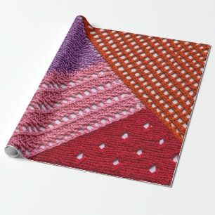 Papier Cadeau Texture colorée Abstraite tricotée par rayons.Knit