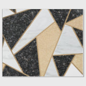 Papier Cadeau Texture Cool de marbre géométrique (Plat)