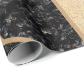 Papier Cadeau Texture Cool de marbre géométrique (Coin rond)