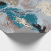 Papier Cadeau Texture cool en marbre d'or (Coin)