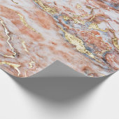 Papier Cadeau Texture cool en marbre doré (Coin)