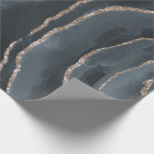 Papier Cadeau Texture cool en marbre noir (Coin)