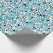 Papier Cadeau Texture crâne riant (Coin)