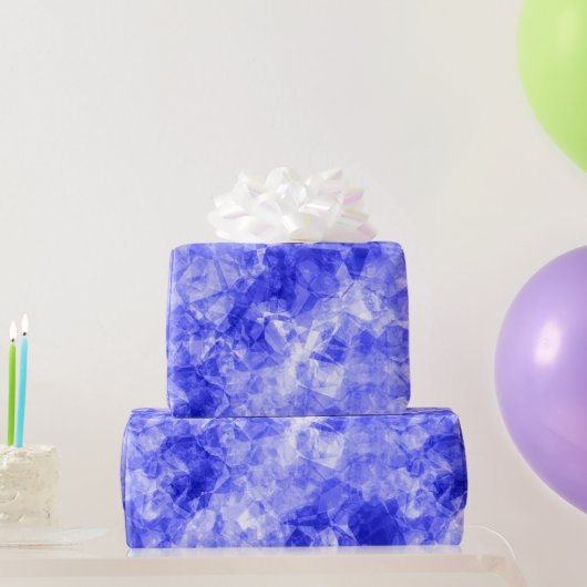Papier Cadeau Texture croûtée bleue (Cadeaux de fête)