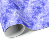 Papier Cadeau Texture croûtée bleue (Coin rond)