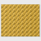 Papier Cadeau Texture crumplée jaune (Plat)