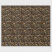 Papier Cadeau Texture de bois cool unique (Plat)