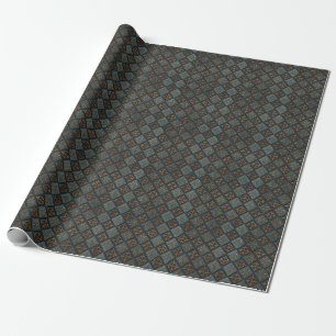Papier Cadeau Texture de bronze avec motif de sculpture.