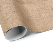 Papier Cadeau texture de burlap Brown, tissu rustique. (Coin rond)