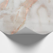 Papier Cadeau Texture de faux marbre rose doré et gris (Coin)