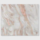 Papier Cadeau Texture de faux marbre rose doré et gris (Plat)