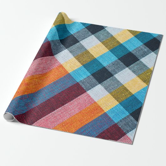 Papier Cadeau Texture de fermeture de tissu, tissage de style th (Déroulé)