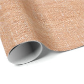 Papier Cadeau Texture de fond en toile de lin marron (Coin rond)