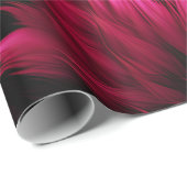 Papier Cadeau Texture de fourrure de faux monstre rose et noir (Coin rond)