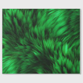 Papier Cadeau Texture de fourrure de monstre faux vert amusant (Plat)