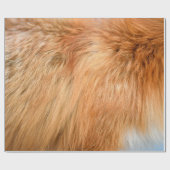 Papier Cadeau Texture de fourrure de renard rouge (Plat)