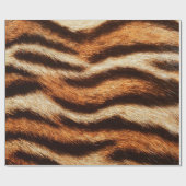 Papier Cadeau texture de fourrure de tigre (Plat)