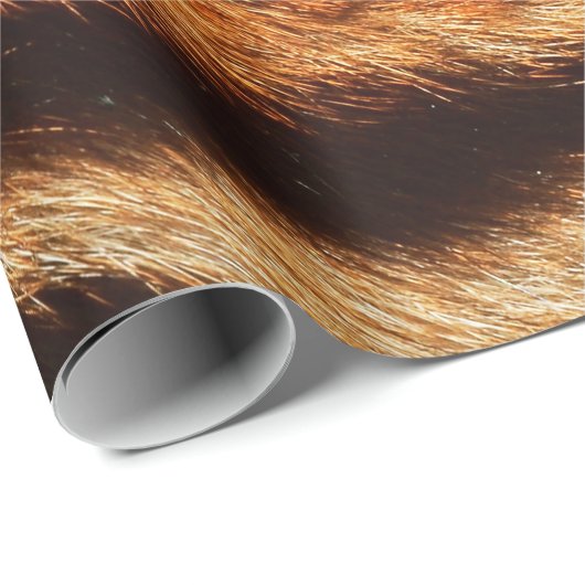 Papier Cadeau texture de fourrure de tigre (Coin rond)