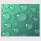 Papier Cadeau Texture de goutte d'eau turquoise (Plat)