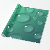 Papier Cadeau Texture de goutte d'eau turquoise (Déroulé)