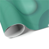 Papier Cadeau Texture de goutte d'eau turquoise (Coin rond)