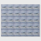 Papier Cadeau Texture de jean bleu clair torn (Plat)