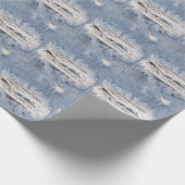 Papier Cadeau Texture de jean déchiré (Coin)