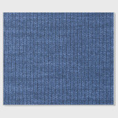 Papier Cadeau Texture de Knit de chandail de bleu royal (Plat)