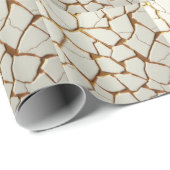 Papier Cadeau Texture de la Terre fissurée Abstraite (Coin rond)