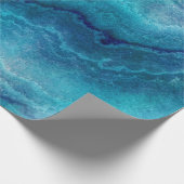 Papier Cadeau Texture de l'Agate vert de la mer bleue (Coin)