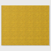 Papier Cadeau Texture de laine jaune vif (Plat)
