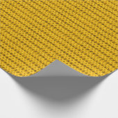 Papier Cadeau Texture de laine jaune vif (Coin)