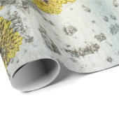 Papier Cadeau Texture de l'écorce d'Aspen (Coin rond)