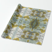 Papier Cadeau Texture de l'écorce d'Aspen (Déroulé)