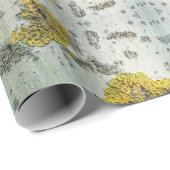 Papier Cadeau Texture de l'écorce d'Aspen (Coin rond)