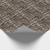 Papier Cadeau Texture de l'écorce de palmier (Coin)