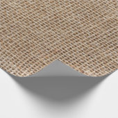 Papier Cadeau Texture de lin brut (Coin)