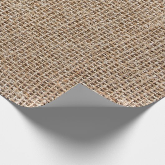 Papier Cadeau Texture de lin brut (Coin)