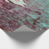 Papier Cadeau Texture de l'Ouest Taureau Turquoise rustique (Coin)