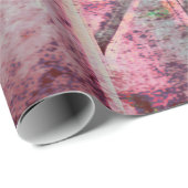 Papier Cadeau Texture de l'Ouest Taureau Turquoise rustique (Coin rond)