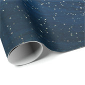 Papier Cadeau Texture de marbre bleu cool (Coin rond)